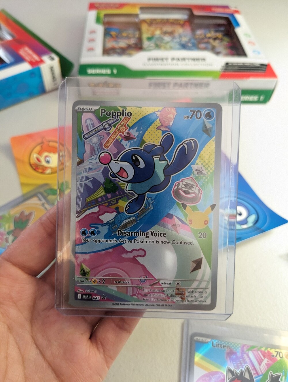 Pokemon First Partner Collection Series 1 - Rowlet Popplio Litten 3 Promo Cards - Picture 9 of 16
